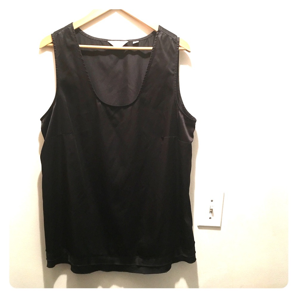 Black Silky Tank Top Size 18/20
